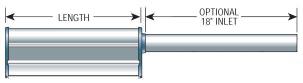 18-inch Optional Air Knife Inlet Length